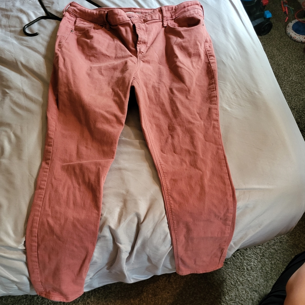 Salmon Colored Jeans. Size 16.